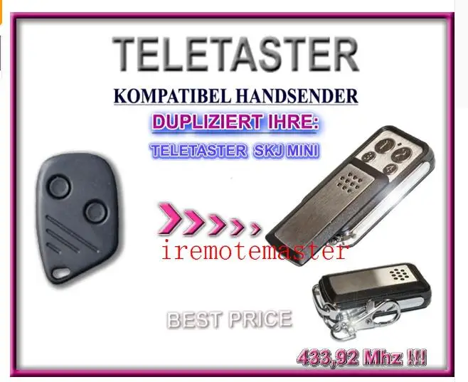 Teletaster SKJ MINI Замена двери гаража дистанционного 433 92 МГц хорошее|Пульты ДУ| |