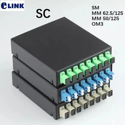 Panel de parche ftth de 8 núcleos SC UPC APC OM3 MM, incluye adaptador de fibra y cola de cerdo, caja de terminales de 8 puertos 62,5 SC/125 50/125 1,0mm, grueso