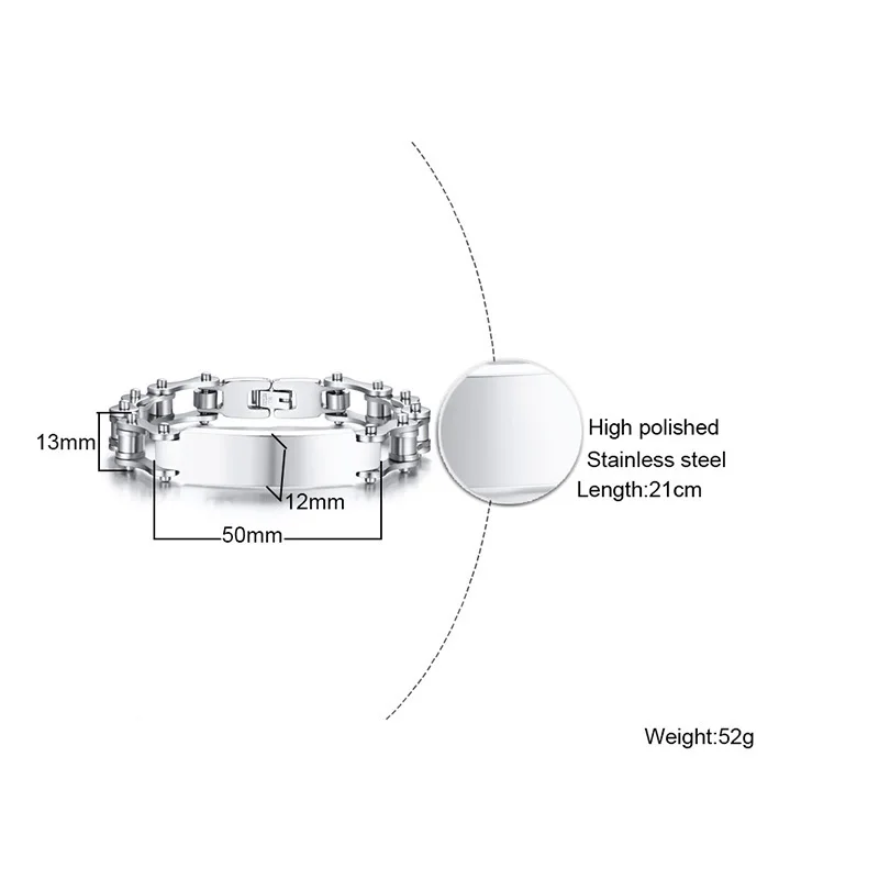 Koop Vnox Mannen Id Armband Gratis Graveren Naam Woorden Datum Liefde Logo Info Stijlvolle Rvs Biker Link Chain Armbanden armbanden