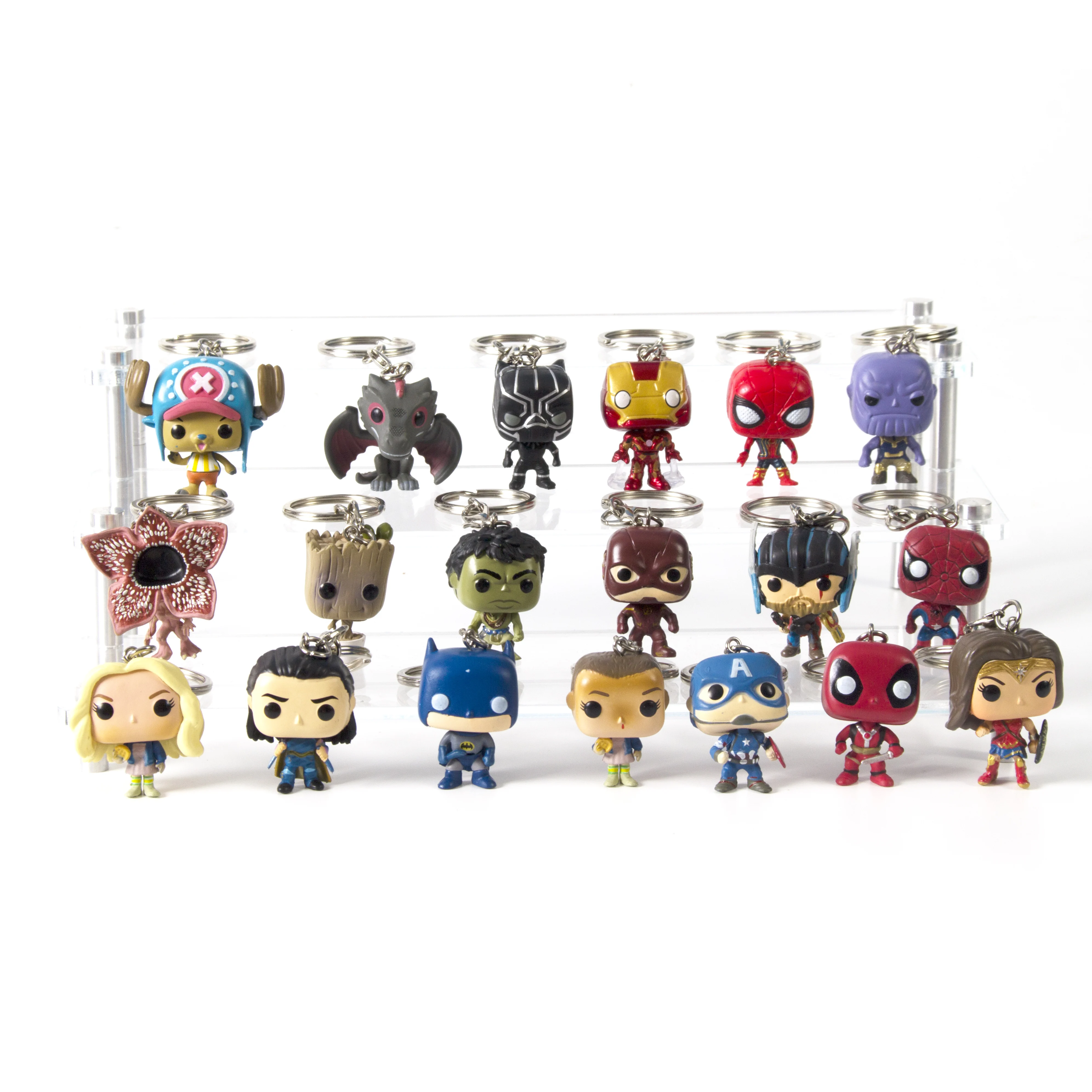 

Pop Keychain Action Figures Iron-man Anti-hoek Iron-spidermanThanos Deadpool Captain America Keychain Pendant Toys For Gift