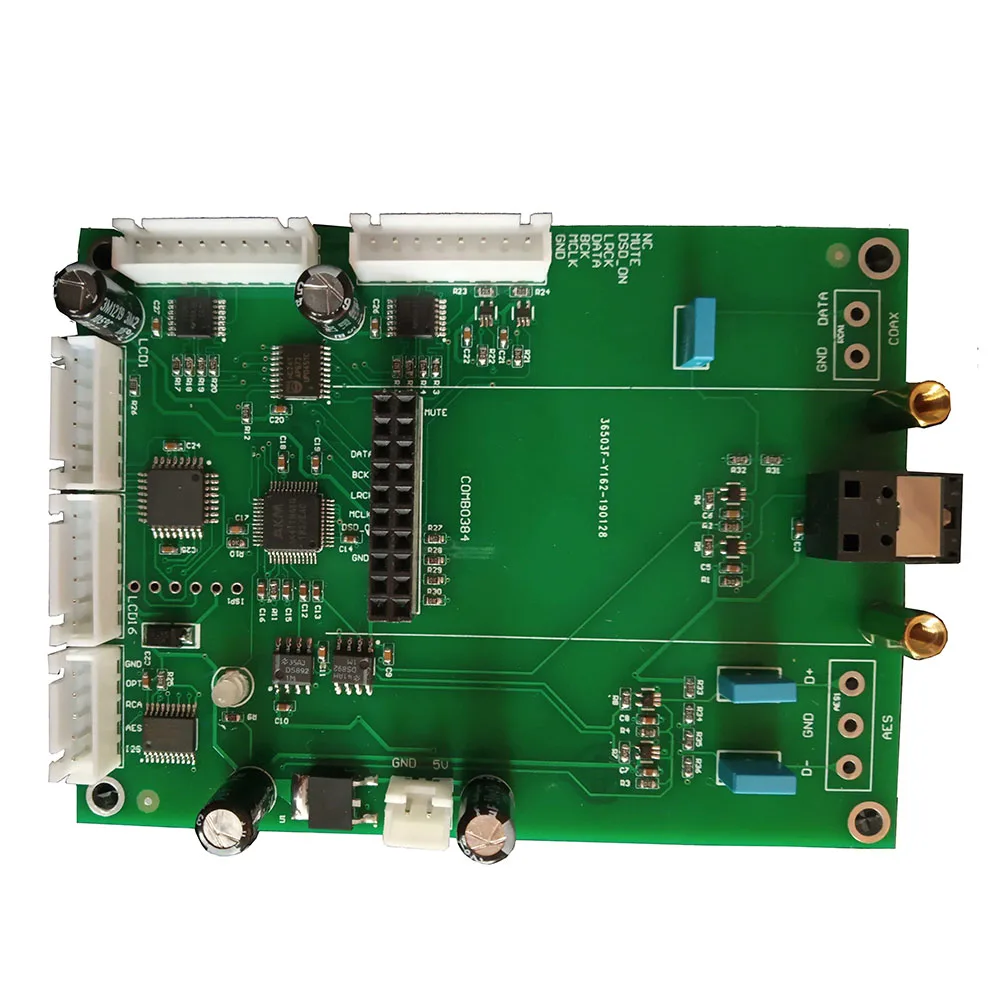 Lusya Ak4118 digital receiver board With 1602 LCD screen Coaxial fiber AES Italian Xmos input T0407