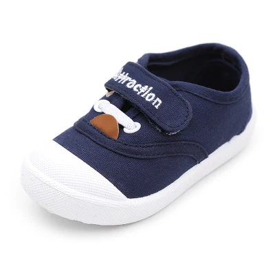 SKOEX/весенне-Осенняя обувь для мальчиков и девочек; детская парусиновая обувь с мягкой подошвой; повседневные модные кроссовки для девочек; детская обувь на плоской подошве - Цвет: Синий