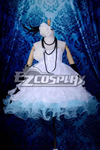 

Vocaloid Miku Small White Dress Loita Cosplay Anime Costume E001