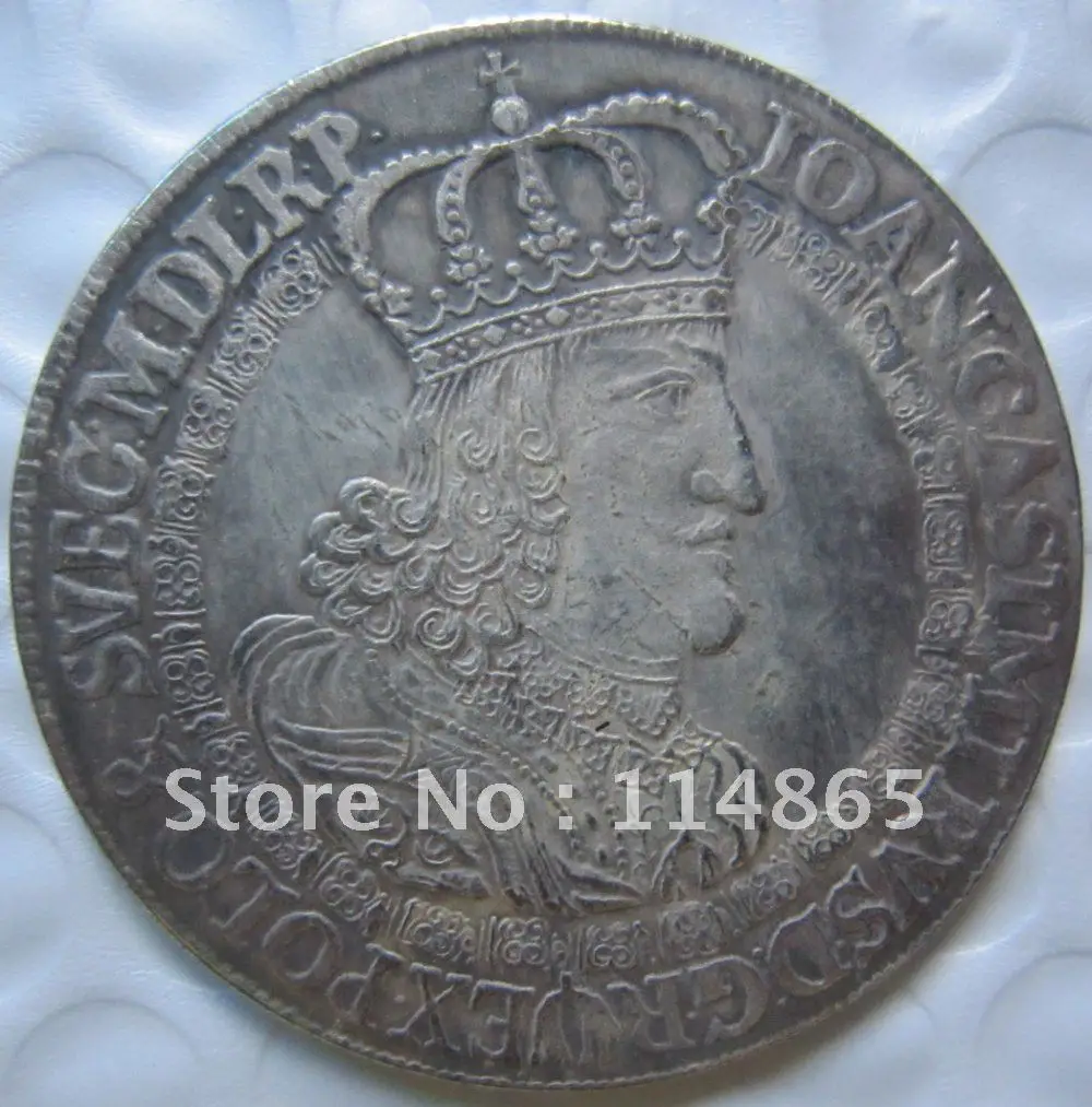 

Poland : TALAR - JOAN CASIMIR - 1652 Poznan COPY commemorative coins-replica coins medal coins collectibles