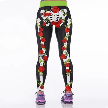

Yoga Pants Women Flower Printed Sports Leggings Elastic Gym Fitness Clothing Running Tights Sportswear Trousers