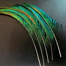 10 шт./партия, натуральные хвостовые перья павлина, рыболовные перья, привязанные приманки DIY, привязной крючок, привязной крючок, материалы для завязывания