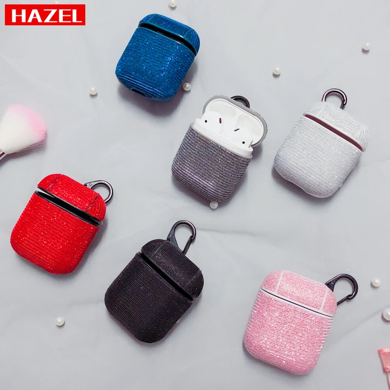 

Hot luxury Glitter Wireless Earphone Cover Bag Airpods case for Apple Airpods 1/2 all inclusive Bluetooth headset protection box