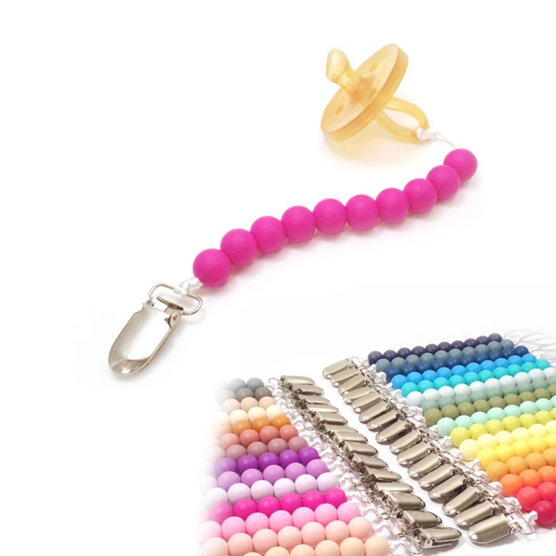 1PC Silicone Teething pacifier Clips with Food Grade Silicone chew