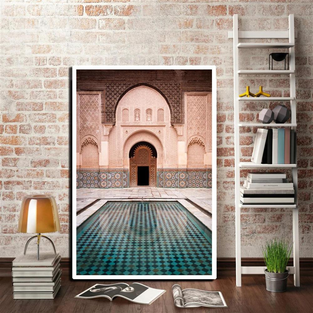 

Ancient Gate Morocco Canvas Print Posters Modern Pictures Wall Vertical Paintings Living Room Office art Home Decor Unframed