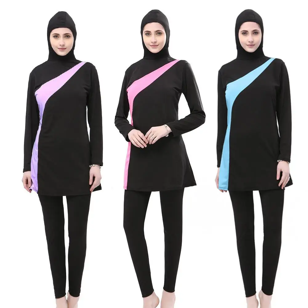 

2018 Two-piece Set New Women's Arab Swimsuit Muslim Swimsuit Offshore Beach Swimming Pool Stylish Breathable Water Wading Sports