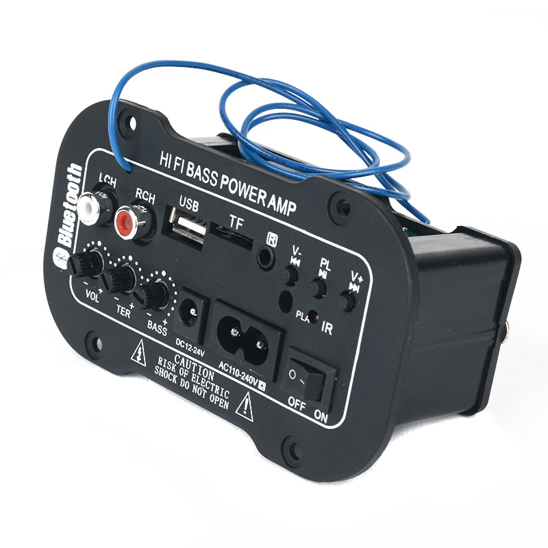 Mayitr 1pc 220V Pro Car Bluetooth Amplifier HiFi Bass Power AMP Stereo Digital Amplifier USB TF Remote for Car Accessories