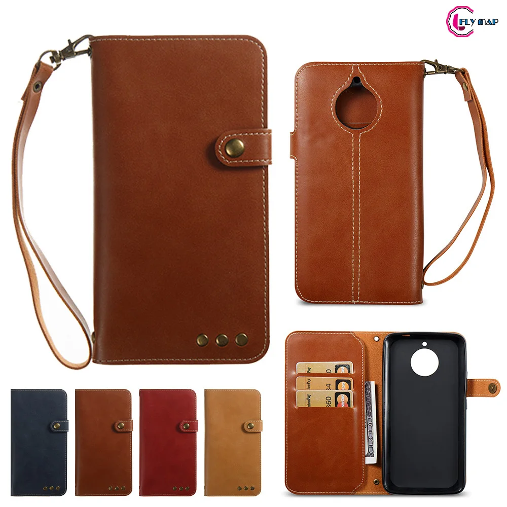 Soft Coque for Motorola Moto E4 Plus XT1770 XT1771 case Retro Flip Wallet PU leather Cover for Moto E4Plus XT1775 Phone Bag