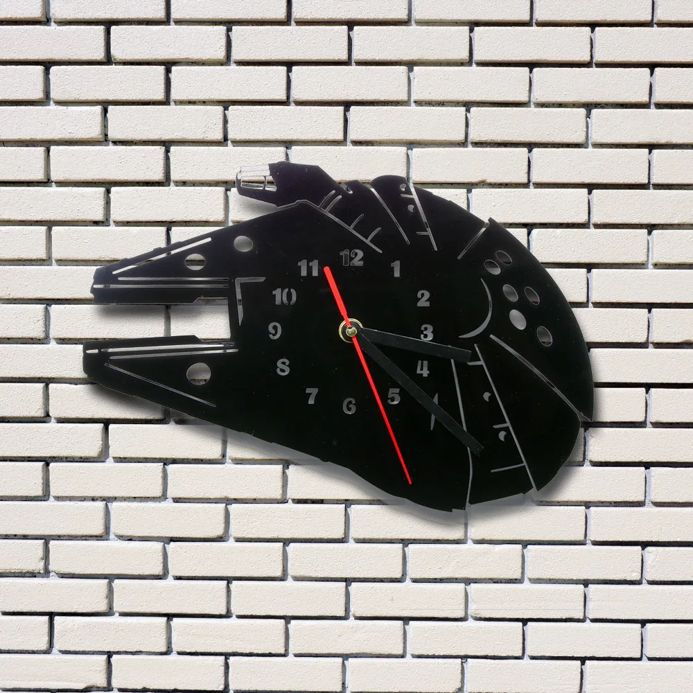 Ведро Болтов космический автомобиль акриловые современные настенные часы вымышленные космические бедра дизайн лазерная гравировка декоративные часы настенные часы