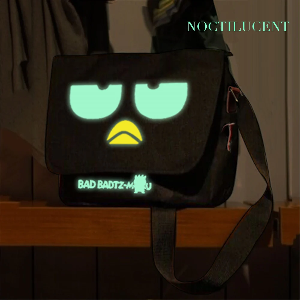 

Zshop Night Light BADBADTZ MARU Messenger Bag for Students Single Shoulder Bag Light in Dark