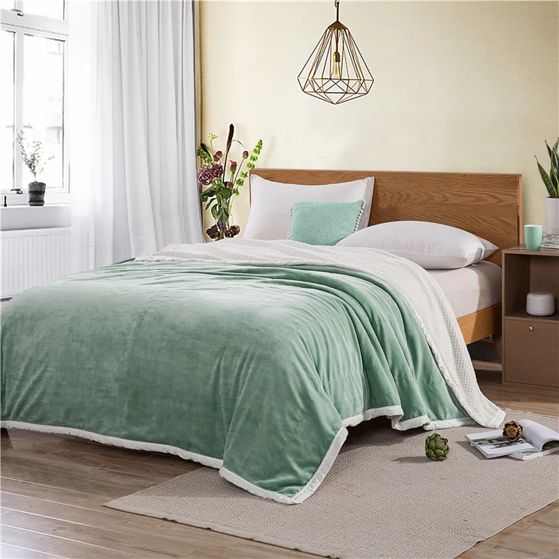 

Microfine Super Soft Blankets Bed Couch Cover Blanket Warm Plush Blanket Reversible Cashmere Home Textile