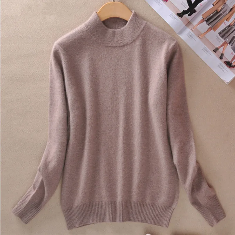 Lafarvie Hot Sale Quality Casual Autumn&Winter Cashemre Sweater Semi-high Collar Full Sleeve Women Knit Pullover 16colors S-XXXL Lafarvie Hot Sale Quality Casual Autumn&Winter Cashemre Sweater Semi-high Collar Full Sleeve Women Knit Pullover 16colors S-XXXL