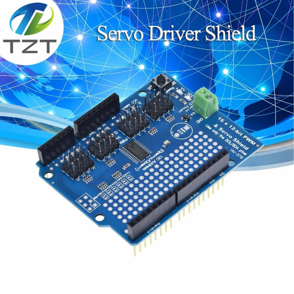 Двигатель/шаговый механизм/Серводвигатель/робот щит для Arduino I2C v2 Kit w/драйвер PWM