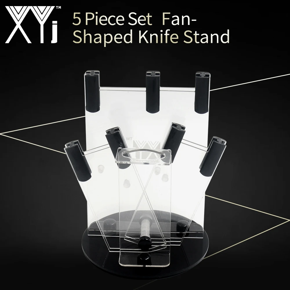 XYj дизайн кухонных ножей блок керамических ножей Стенд черный акриловый многофункциональный держатель ножей Повара практичный инструмент