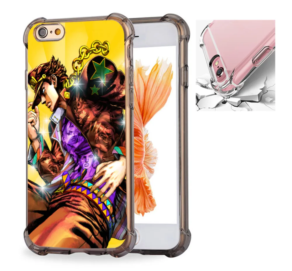 Анти шок чехол для iPhone X 6 S 7 8 плюс крышка ударопрочность JOJO Jojo странные