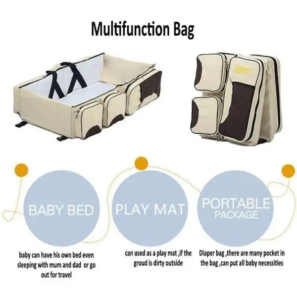 LCLL-Baby 3 в 1 многофункциональные сумки для подгузников путешествия люминет-портативный люминет и пеленальный коврик станция