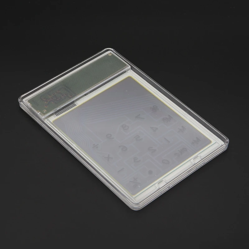 Тонкий ЖК-дисплей 8-разрядный Дисплей научный калькулятор прозрачный Сенсорный экран Солнечный Калькулятор для школы и офиса