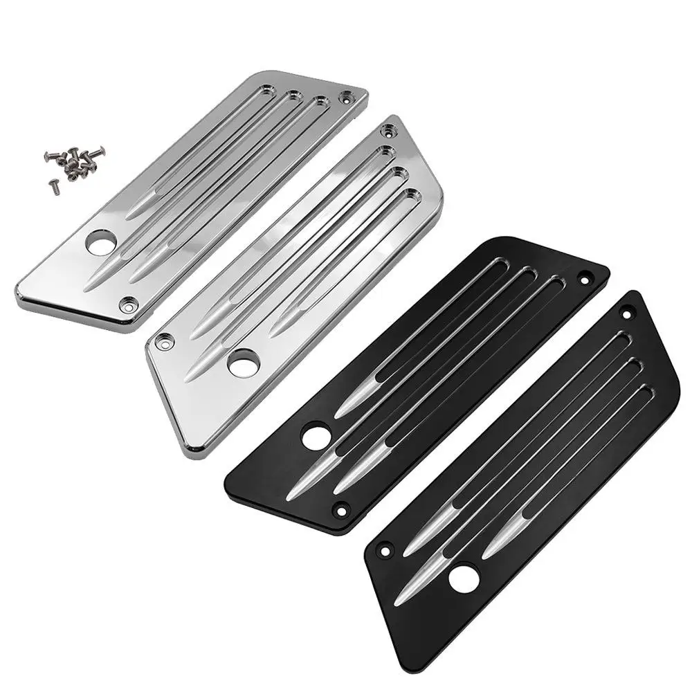 

A Pair CNC Machined Billet Hard Saddle Bag Saddlebag Latch Cover Face For Harley Touring 1993-2013 With Mounting Screws Kit New