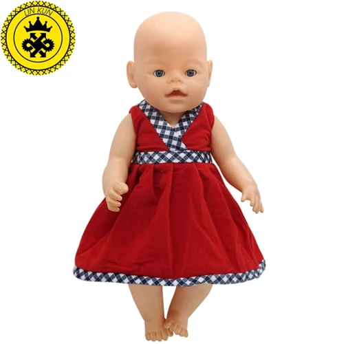 Одежда для кукол для малышей, размер 43 см, розовое платье для малышей, аксессуары для куклы на 43 см, подарок на день рождения для детей, 047 - Цвет: 13