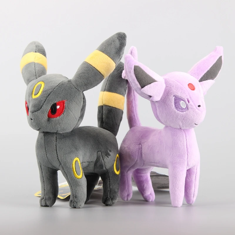 Супер качество 2 стиля стоя Umbreon& Espeon Плюшевые игрушки Мягкие животные милые мягкие игрушки " 20 см детский подарок