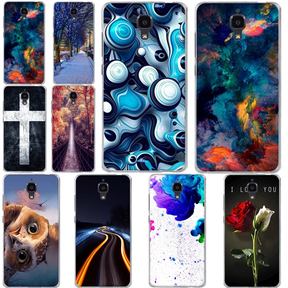 

for Xiaomi Mi4 Case Silicone Back Cover for Xiaomi Mi 4 Luxury 3 Relief Printing Protection Soft TPU Phone Case for Xiomi Mi4