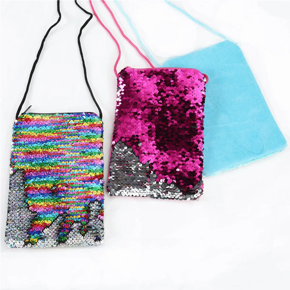 

Women Fashion Wallet Purse HandBag Leather Sequins Cell Phone Mini Cross-body Shoulder Bags Coin Bags