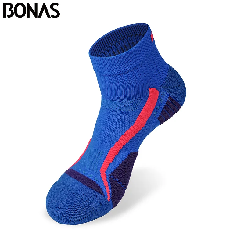 

Bonas CoolMax Polyester Quick Dry Short Socks Men's Colorful Casual Male Cotton Socks Breathable Fashion Brand Socks