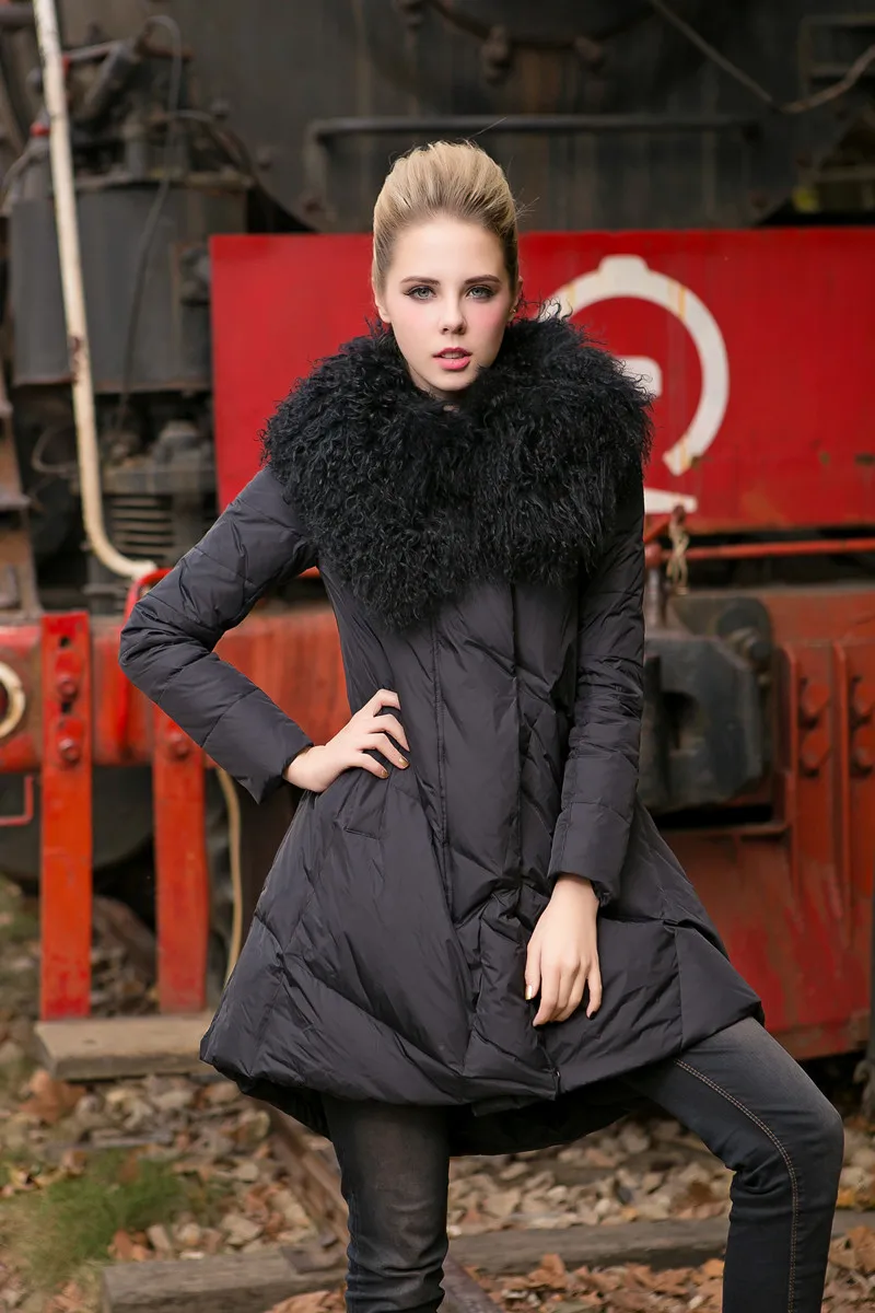 Модная свободная зимняя женская куртка с большим воротником, свободная верхняя одежда средней длины, 2 цвета, большие размеры 4XL, Новое поступление