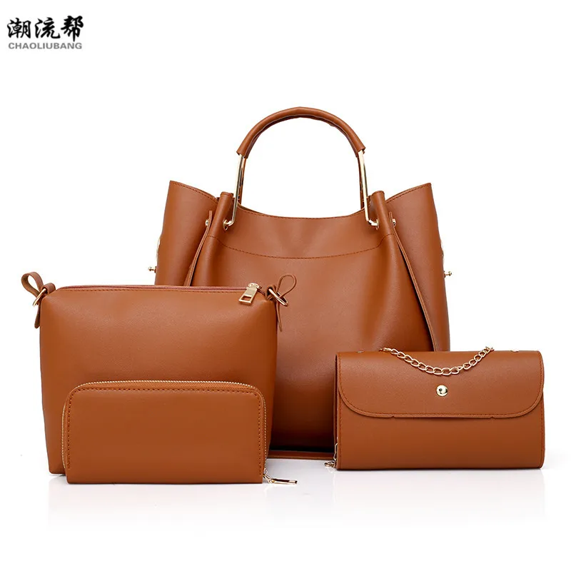 

2018 Fashion 4pcs/Set Women Bag Luxury Handbags Leather Famous Designer Shoulder Crossbody For Bolsa Feminina Bolsos Mujer Sac