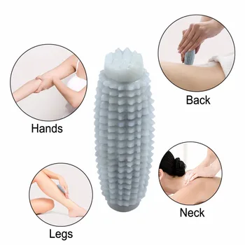 

1 X Acupressure Massager Improve Blood Circulation Reflexology Massage Jade Stick Roller Tool Hand Head Foot Face Body Massager