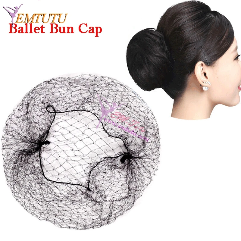 Women Invisible Elastic Ballet Bun Cap Black Coffee Brown Blond