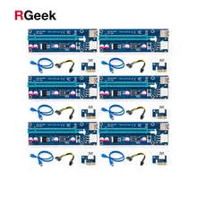 60 см PCI E Riser 006c Express 1X 4x 8x 16x расширитель USB адаптер карта SATA 4pin 6pin