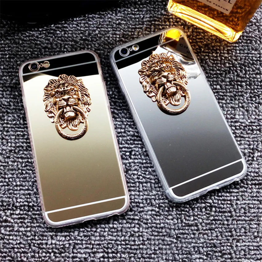 

Retro Mirror Cartoon Case For Huawei Nova 3 i Nova3 Case 3D Lion Head Stand Holder Soft Phone Cases For Huawei Nova 3i Nova 3e