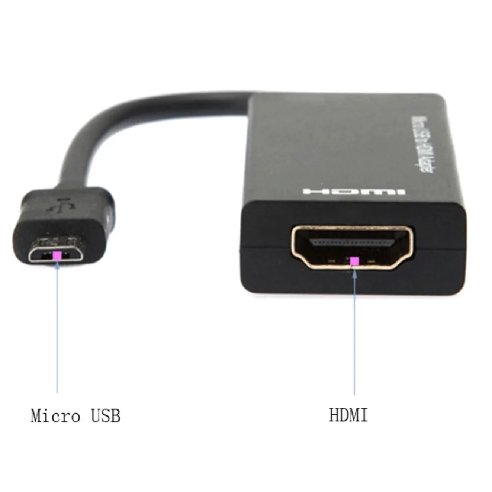Микро USB Штекерный кабель для HDMI гнездовой адаптер Samsung LG HUAWEI NOKIA HTC|Кабели HDMI| |