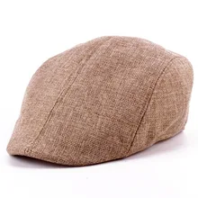 Весенне-летняя мужская Кепка из хлопка, льняной берет, повседневные кепки s AIC88