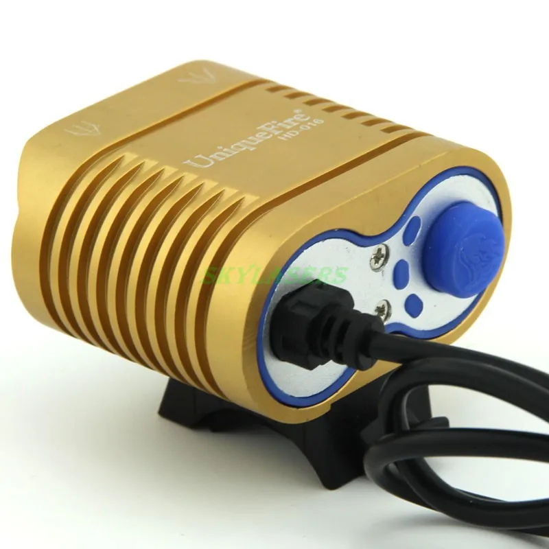 UniqueFire светодиодный налобный фонарь 2* XM-L2 4 режима 3000лм светодиодный велосипедный фонарь+ Водонепроницаемый 4*18650 аккумулятор+ зарядное устройство