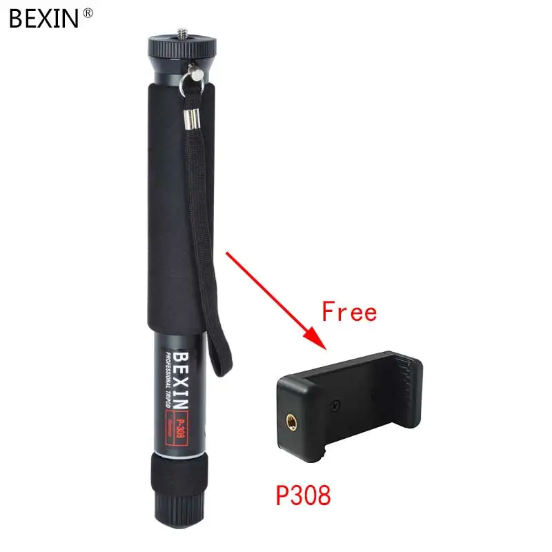 

Adjustable telescopic portable aluminum alloy Unipod Monopod Stick For DSLR Camera Monopod Cane With Anti Vibration Pads