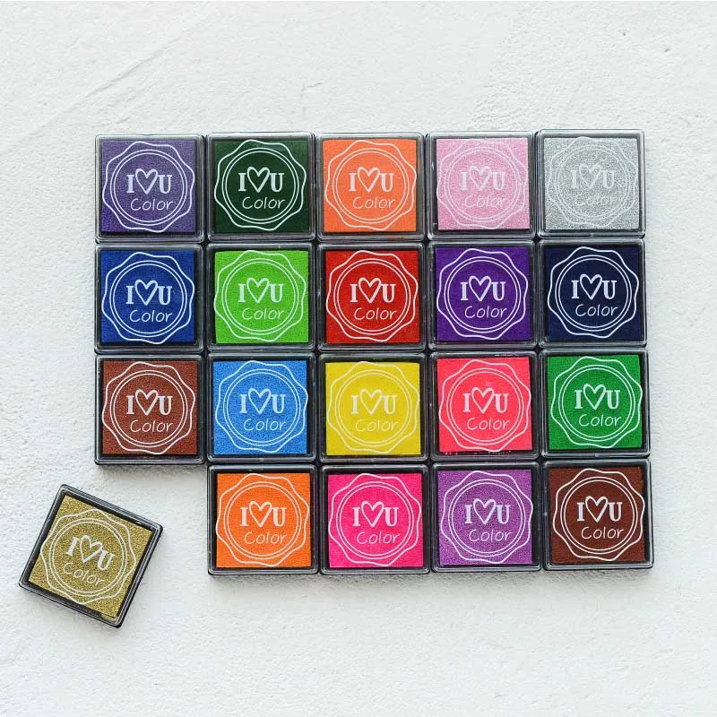 

Non-toxic Home Seal Stamp Book Paper Card Finger Paint Gradient Colorful Inkpad Handmade Scrapbooking Inkpad