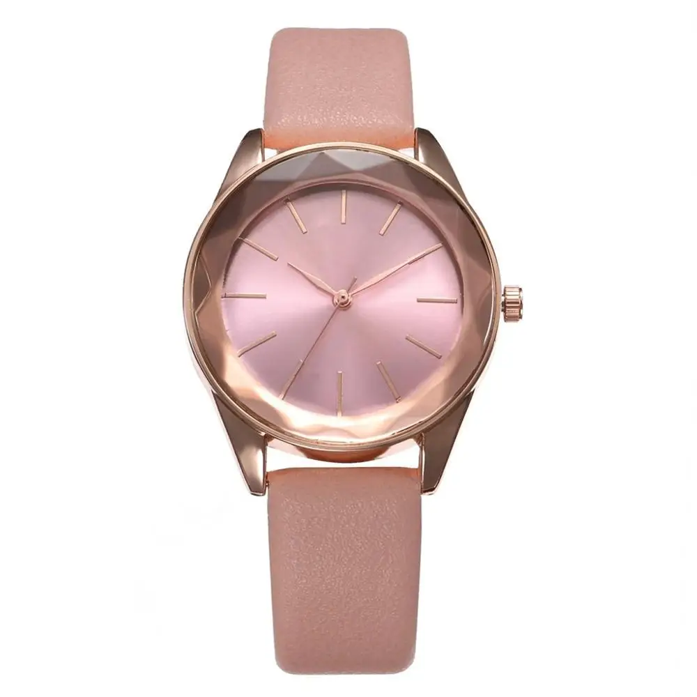 Pink Женские наручные часы со стразами роскошные женские наручные часы кожаные модные повседневные нарядные часы женские кварцевые часы браслет часы - Цвет: Pink