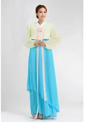 2016 Новое поступление шифон корейский национальный костюм корейский ханбок женщина Корея традиционные платье для танцев для Для женщин
