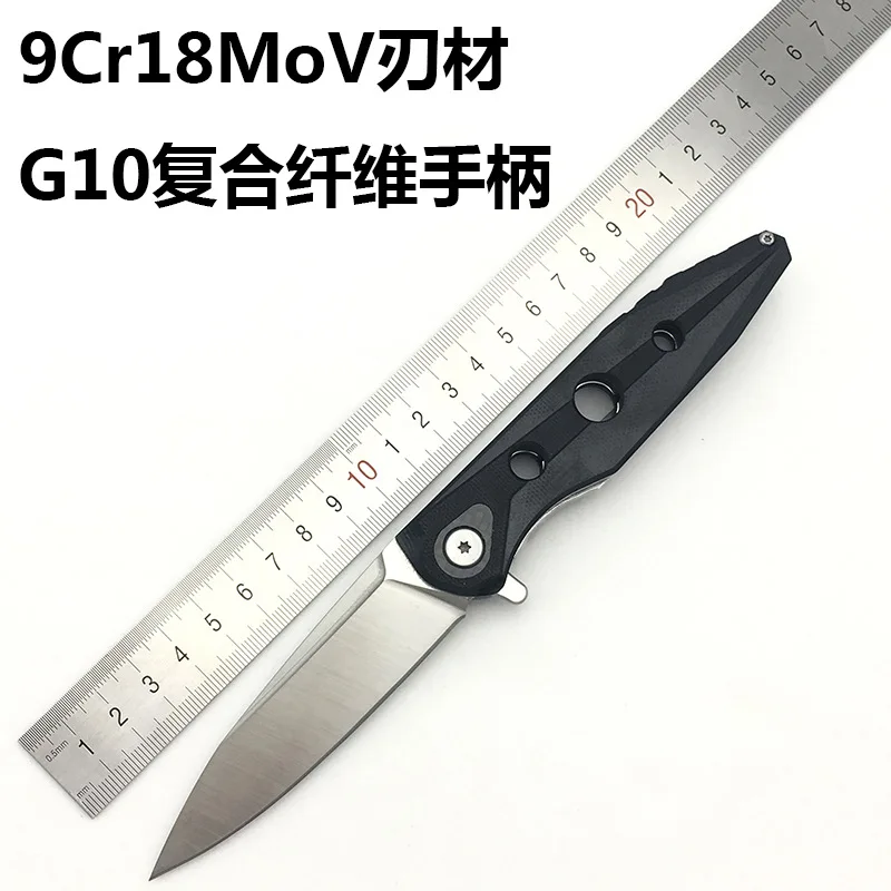 

Tactical 57_58HRC High Hardness 9CR18MOV Blade G10 Handle Folding Knife Camping Survival Pocket Knives Rescue EDC Tools