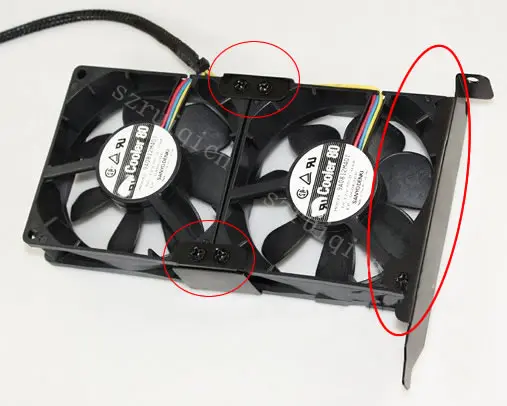 PCI/PCIE Dual Fan 2x8cm/9cm Mount Rack Bracket for video card