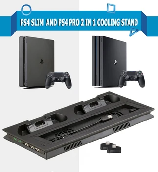 

PS4 PRO Vertical Cooling Charging Stand P S4 Play Station 4 Joystick Charger Dock Station for Sony Playstation 4 Pro Games