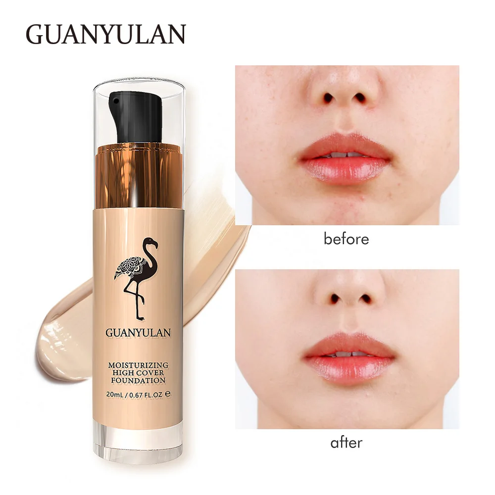 

GUANYULAN Natural Full Cover Face Base Waterproof Concealer Primer BB Cream Makeup Best Liquid Foundation For Any Skin Cosmetic