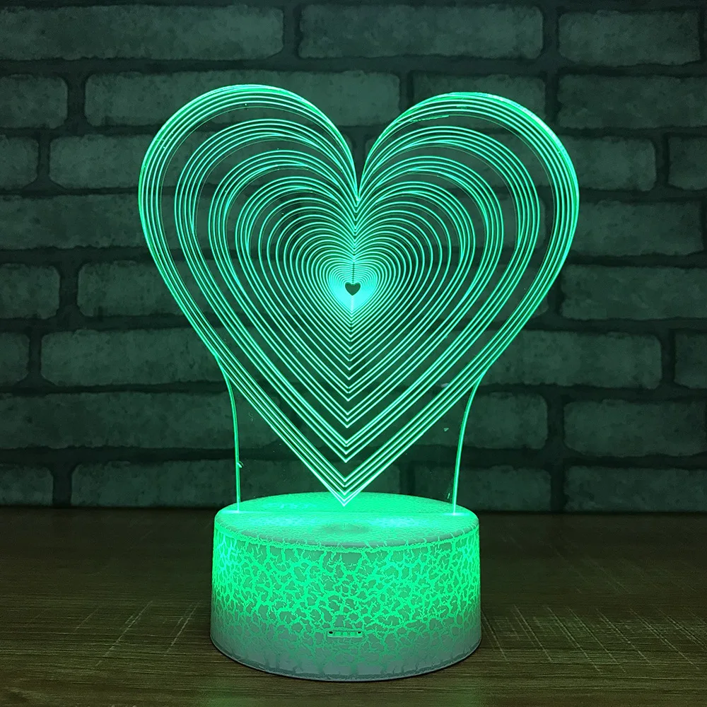 

Creative Valentine's Day Gifts Bedside 3d Night Light Gadgets Electronicos Led Usb 3d Lamp Kids Lights Lamps