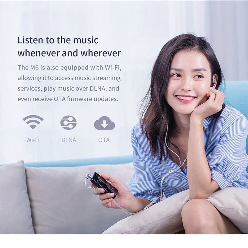 Портативный MP3 плеер FiiO M6 HiFi аудио проигрыватель с Bluetooth Hi Res звук USB чип DAC ES9018Q2C
